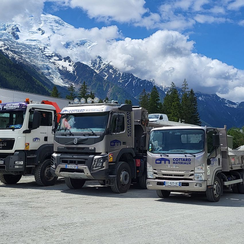 Service livraison de sable et gravier à Chamonix Mont-Blanc