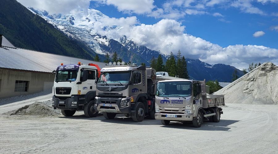 Service livraison de sable et gravier à Chamonix Mont-Blanc